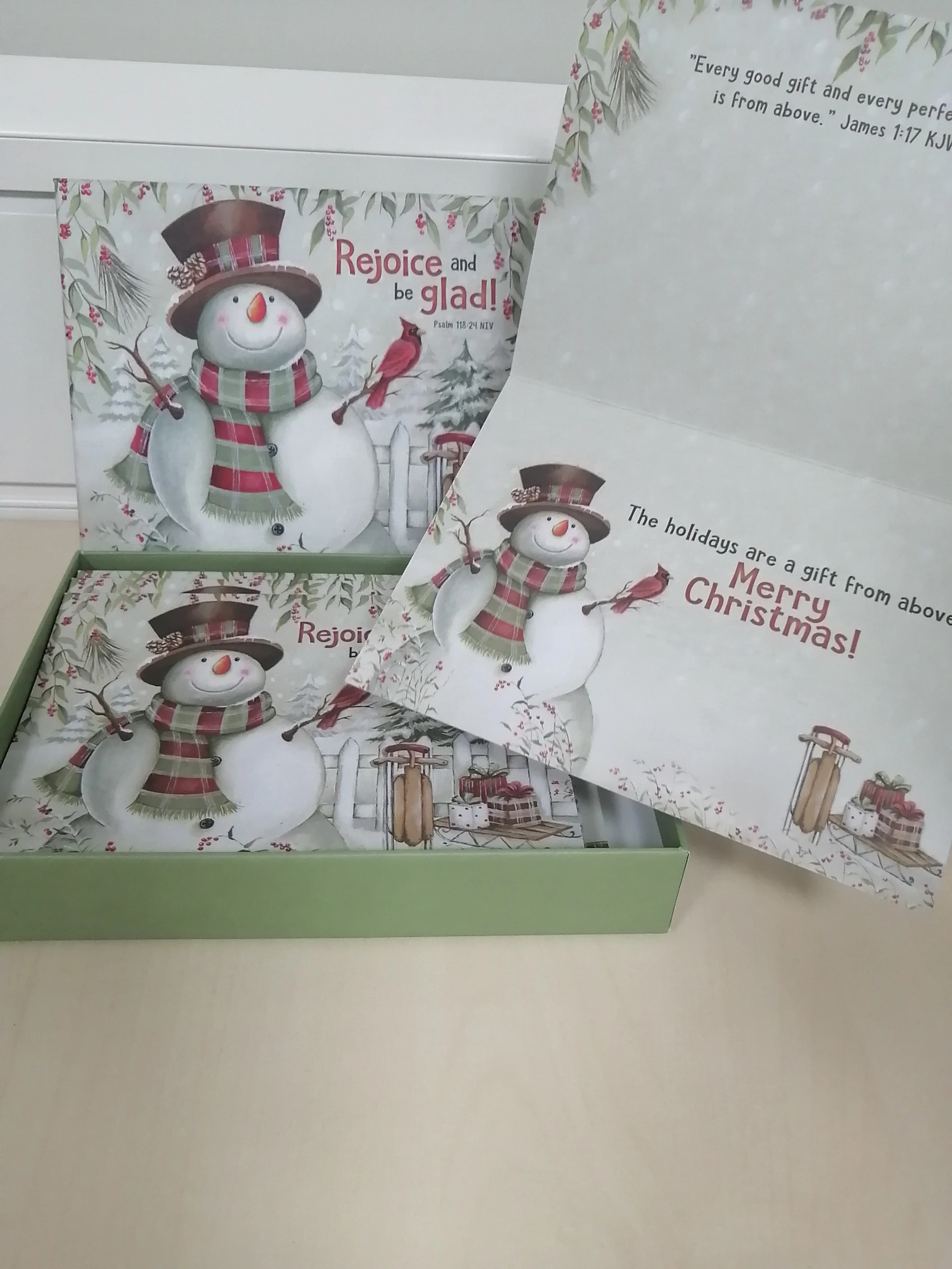 Factory Printing Art Paper Handmade Holiday Merry Christmas Greeting Cards with Box