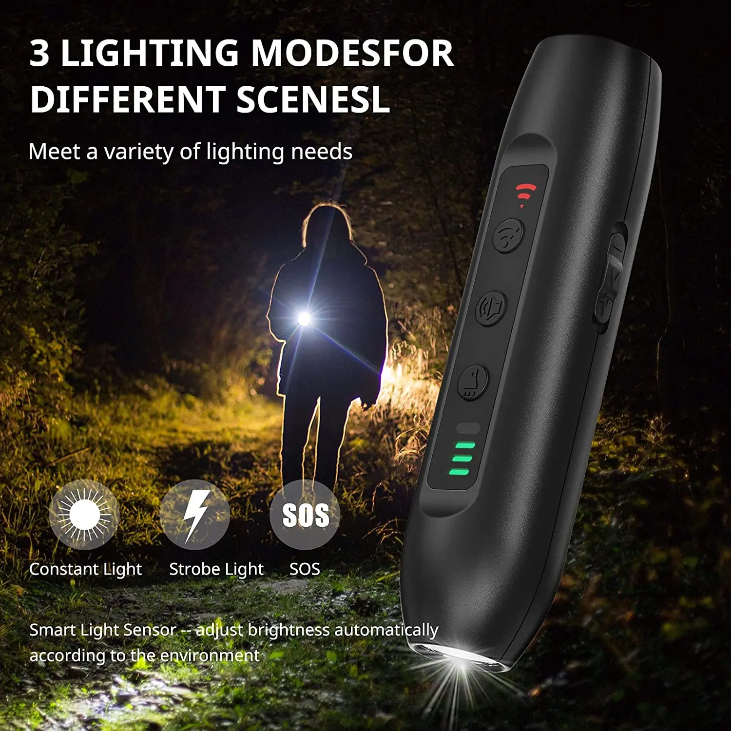 Indoor and Outdoor Anti-Barking Device Control LED Flashlight Anti Barking Device Ultrasonic Dog Barking Deterrent Device