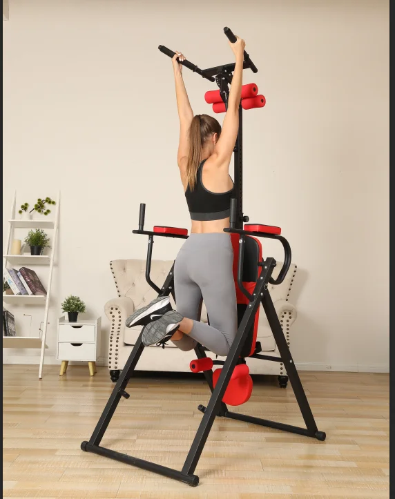 Multi-functional 6 in 1 training equipment pull up station push up chinning arm and body exercise inversion table