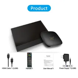 Crystal ott iptv D9 Smart TV Box Android 10.0 2G+16G Ultra HD Video Media Player 2.4G 5GHz Wifi BT Set Top Box