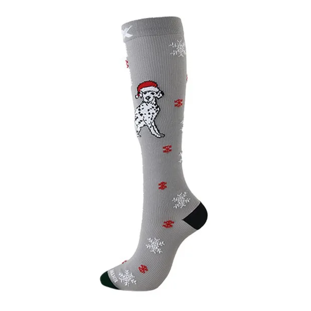 
Womens 15-20 Funny Christmas Design Athletic Knee High Variable Compression Socks Manufacturer 
