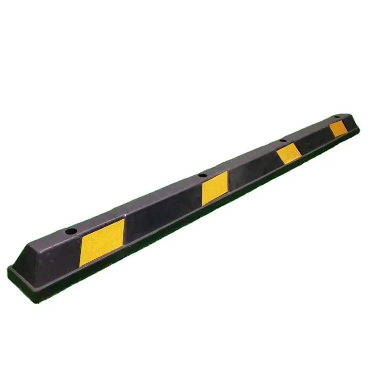 HONGQIAO 2M Car Stopper Custom Road Speed Limiter Safety Rubber Parking Lot Bumpers Wheel Stopper Parking Wheel Stop