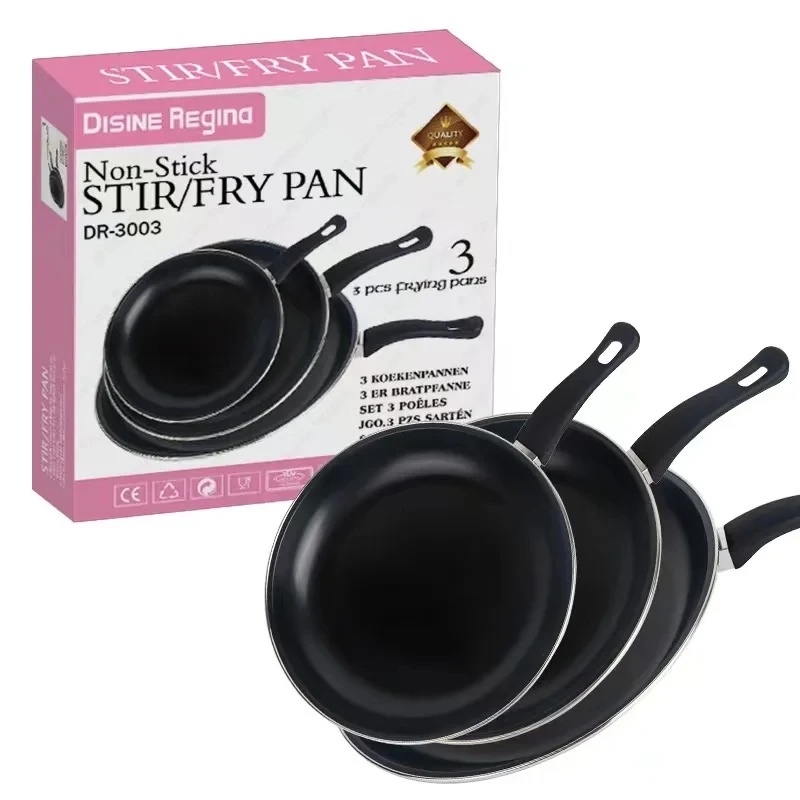 OEM/ODM Cooking Pan Cookware Complete Kitchen Frypan Non Stick Induction Bottom Carbon Steel Frying Pan