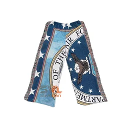 Streetwear Plus Size woman custom Tapestry Pants Jacquard woven trousers Blanket Patchwork Tapestri Pants