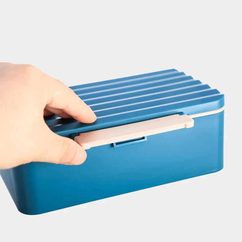 Plastic Material Leak Proof Single Layer  luxury Wave Container Food Bento Student Lunch Box