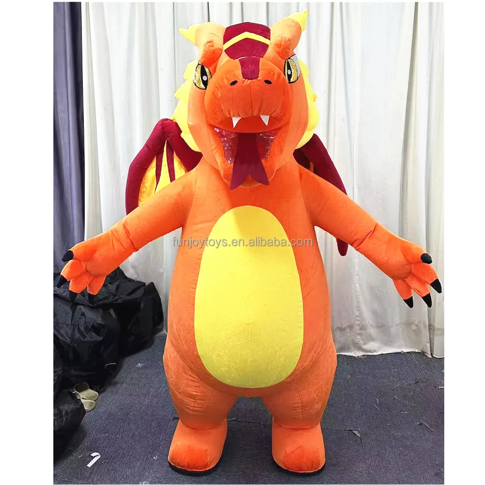 Giant Inflatable Fire Dragon Mascot Costume Latest Adult-Sized Inflatable Dragon Costume