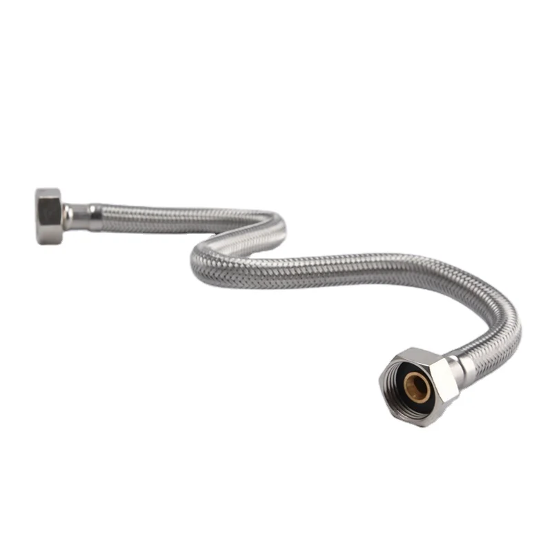 Factory Direct Sales Wire Braided Hose Pipe Metal Wire Hose Pipe Flexible Hose Plumbing for Bathroom
