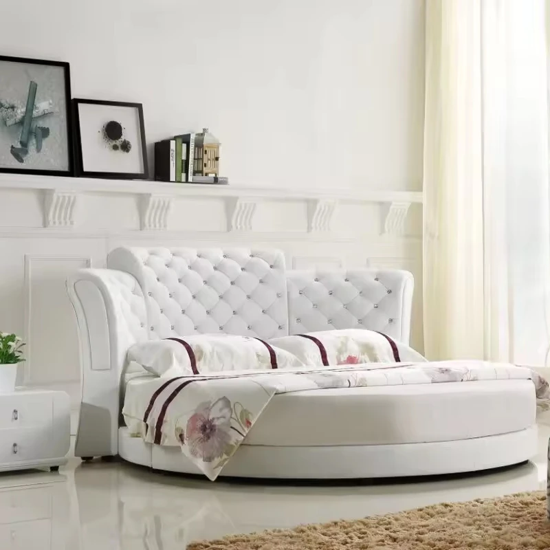 CBMmart итальянский современный дизайн спальни Круглый Круг кровать King Size