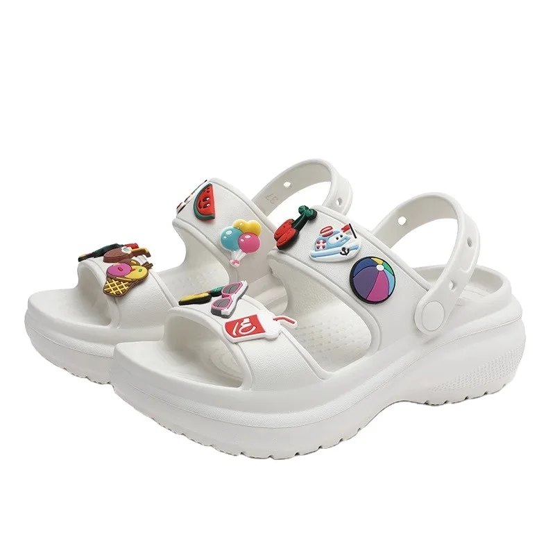 Лидер продаж, женская обувь на заказ, летние сандалии на платформе, Легкие уличные тапочки для девушек