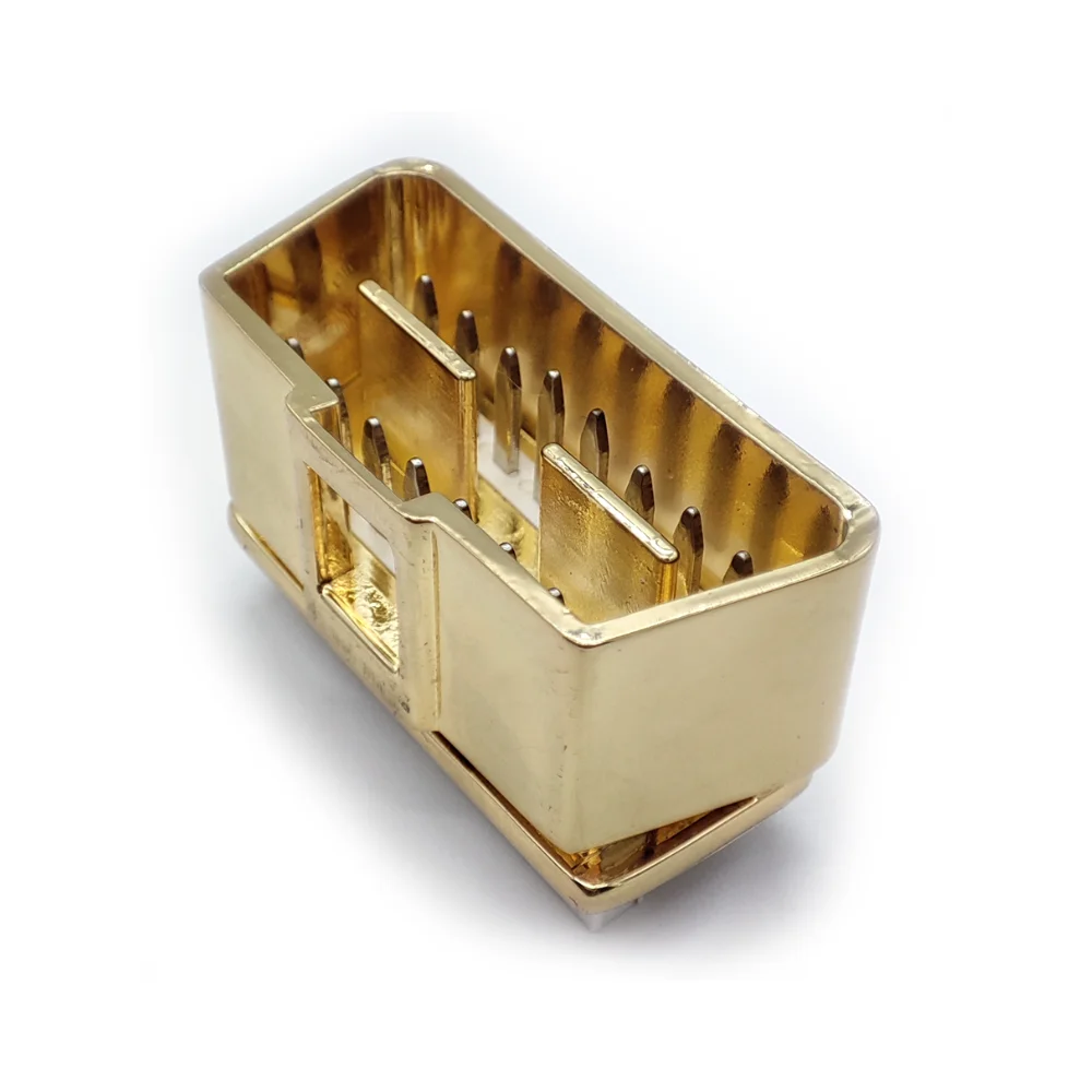 RTS High Quality OBD2 16Pin Copper Male Connector to J1962 plug with 90 Degree  for PCB