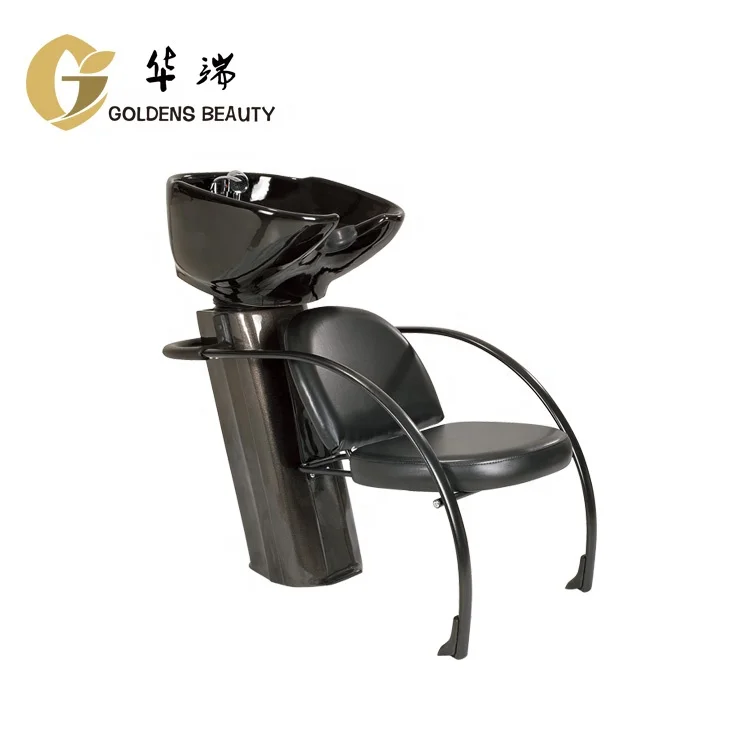 Hair Salon Furniture Shampoo Chair Backwash Unit With Rust Proof Metallic Steel Base