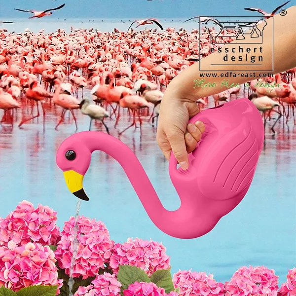 1.5L flamingo shape garden plastic watering can