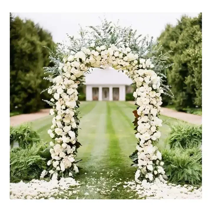 Wholesale wrought iron metal, wedding garden arch with gate Flower Plants climbing Stand Garden Arbor Trellis Arbor Archway