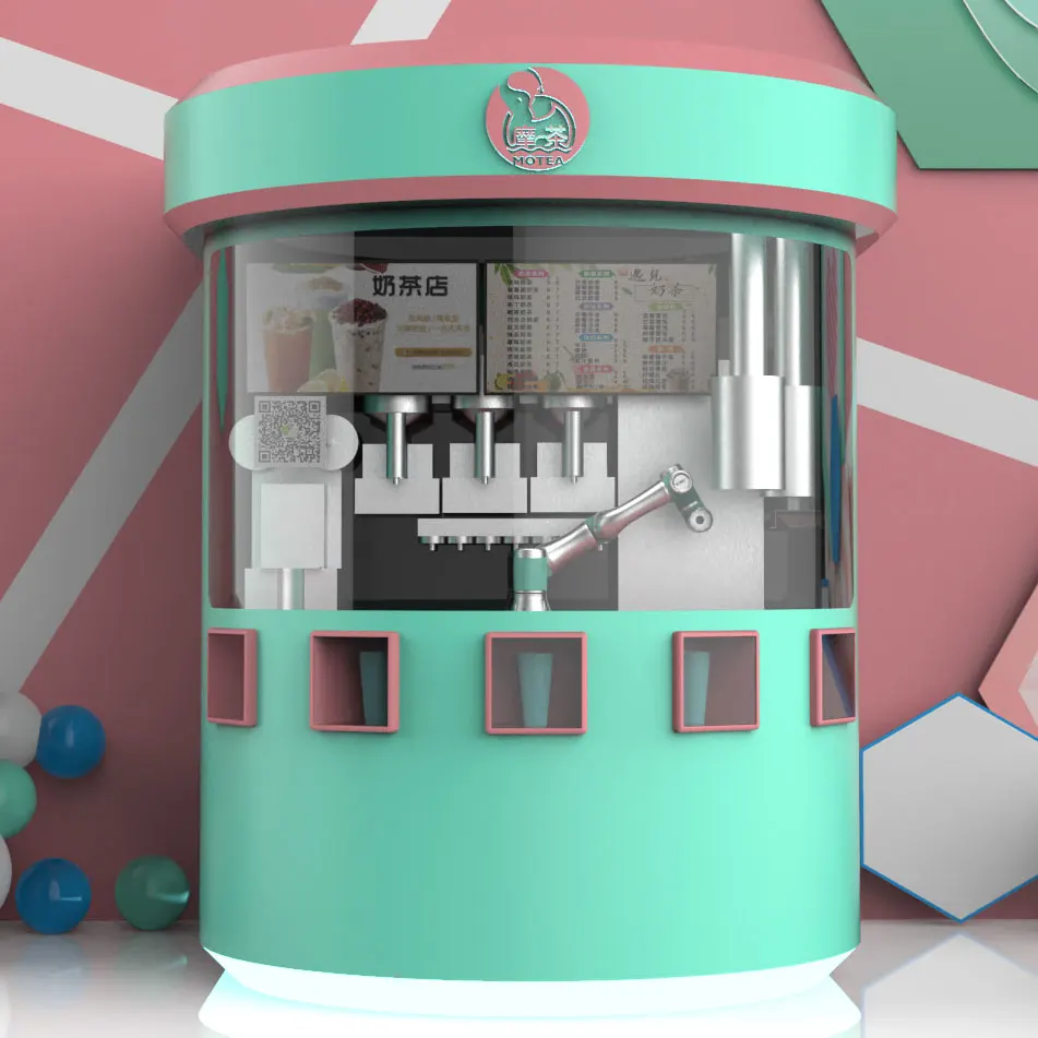 Wholesale Hot Selling Smart Unmanned Bubble Tea Vending Machine Automatic Bubble Tea Robot