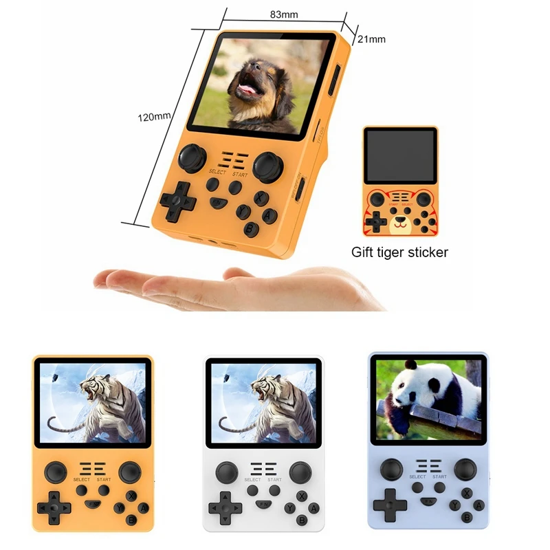POWKIDDY Новый мини-Консоль RGB20S подарок портативная игровая консоль 3 вида цветов RK3326 5 дюймов 4:3 IPS экран детские
