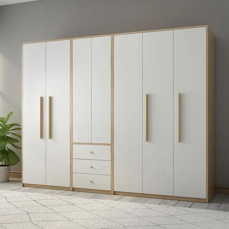 Custom Portable Cabinets Set Bedroom Furniture Solid Wood Bedroom Closet Wardrobe