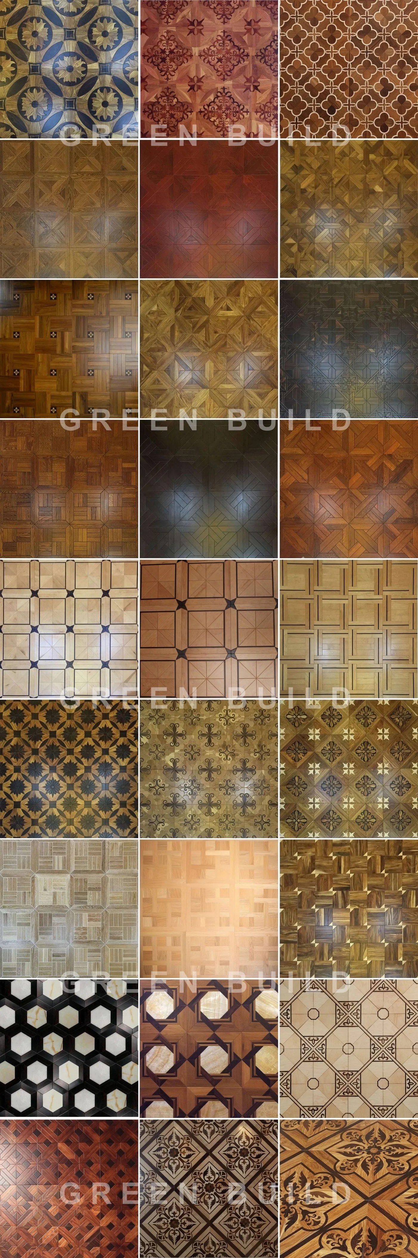 Office mosaic medallion floor patterns