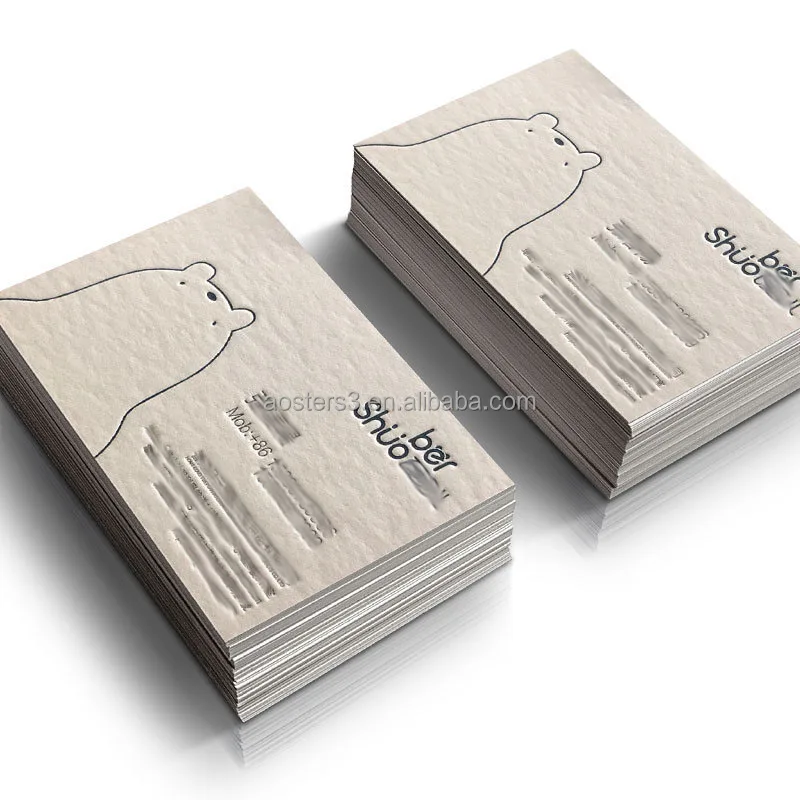 High-grade business card making business card gold stamping gravure convex cotton paper business card