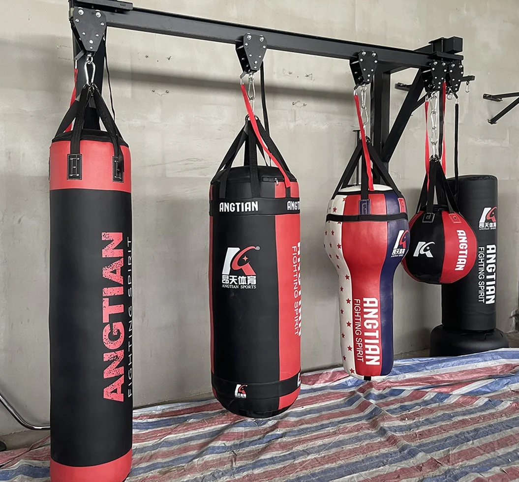 High quality wall mount punching boxing bag slides boxing stand rail racks