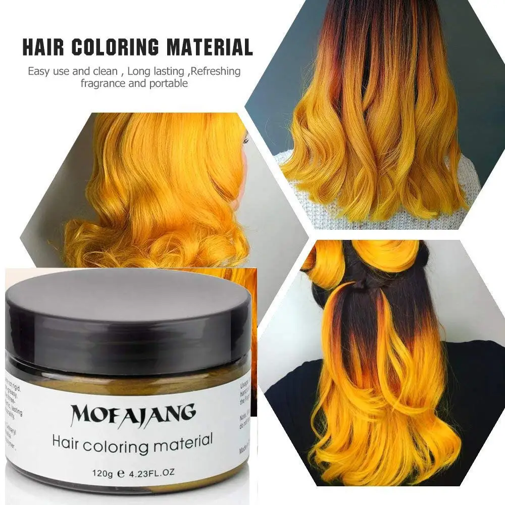 Best one -time fast hair color wax styling Hot selling gray colored