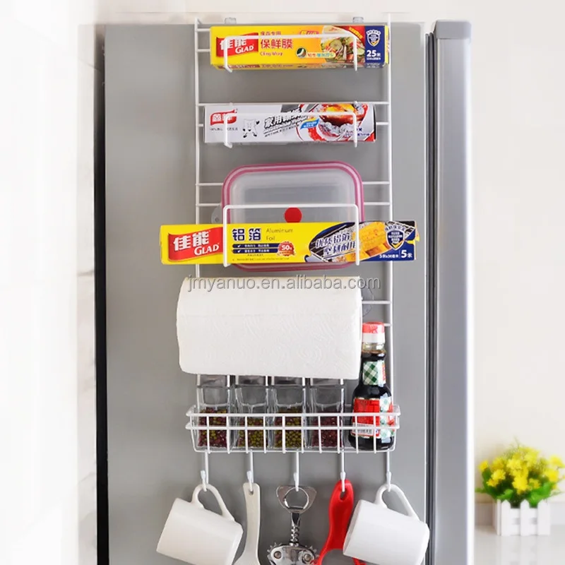 Refrigerator Side 2014chable 5 Tiegreyook Type Shelf Kitchen Wall Hanging Rack Storage Holders & Racks for Non-folding Rack Iron