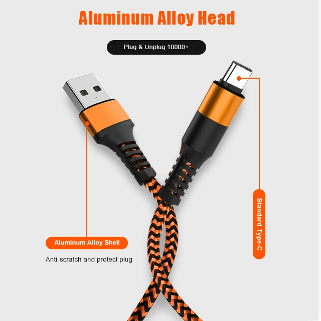 
Fast Charging Data USB Type C Cable for Android Mobile Phone 