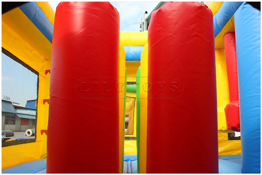 Lily Toys Commercial cartoon inflatable slide castle inflatable combo for kids