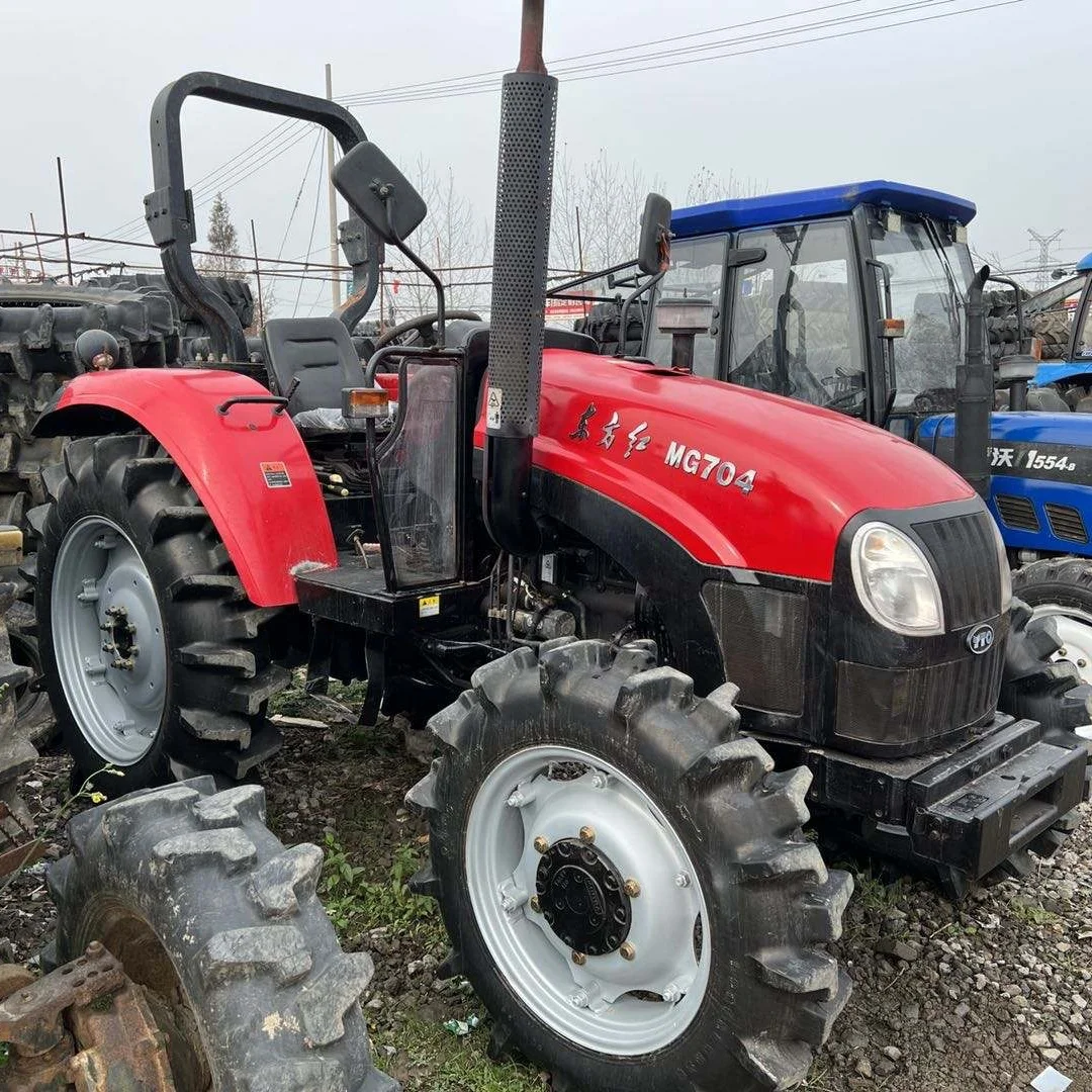 Chinese brand used tractor YTO MG704 70HP 4wd with high and low diching cheap price for hot sale