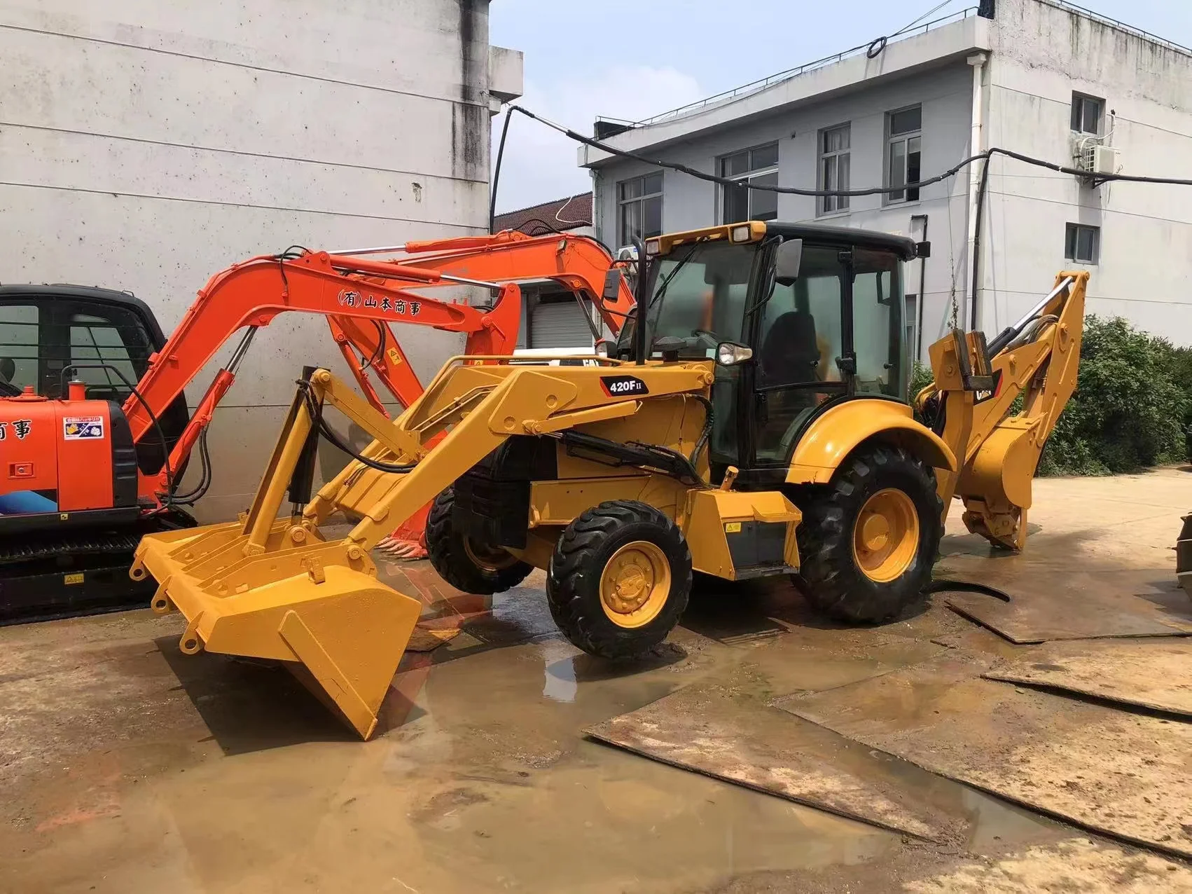 Хороший продукт оригинальная японская модель б/у Колесный погрузчик CAT 420F cat 420fcat экскаватор-погрузчик