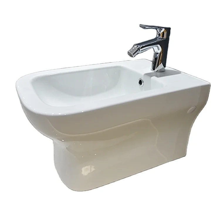 HUIDA China factory rectangle shape wall hung bathroom no-electric ceramic bidet