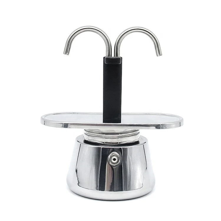Food Grade Italian Coffee Maker Moka Pot 2 Cups Espresso Stainless Steel Moka Mocha Pot Espresso Coffee Maker