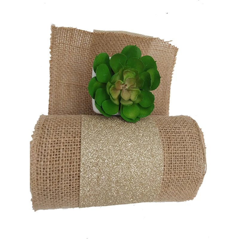 Wholesale jute coarse linen yarn roll, jute fabric, can be used as decorations