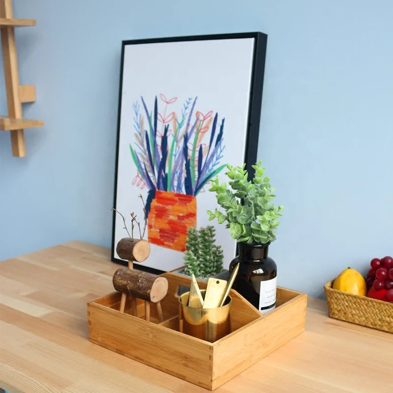 Портативный многофункциональный органайзер для столовых приборов с 4 отделениями и ручкой