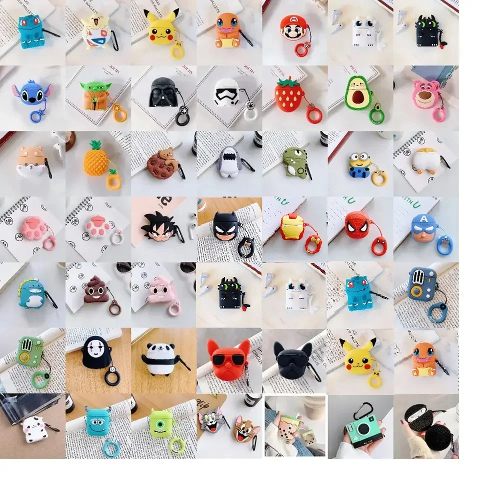Wholesale 3D Cartoon Designer Custom Cute Kawaii Anime Silicone Protect Cover For  Airpod Case For air pod gen 3 cases