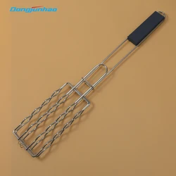 Антипригарная термостойкая жаростойкая подставка для хот-догов корзина для приготовления сосисок с пластиковой ручкой