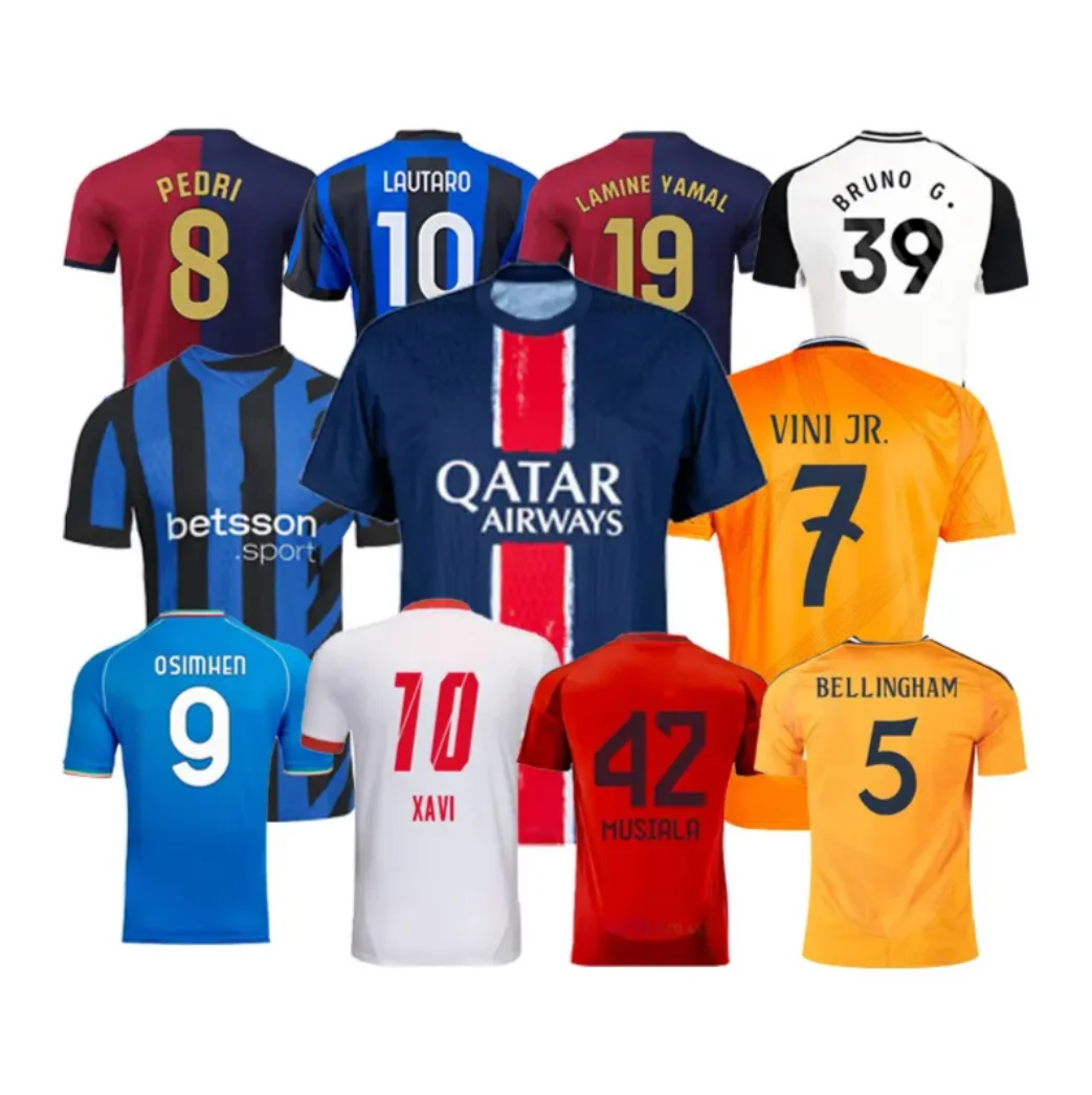 Wholesale Custom Football Jerseys Breathable Quick Dry Classic Retro Soccer Jersey Custom Futbol Vintage Set Thaiquality Stock