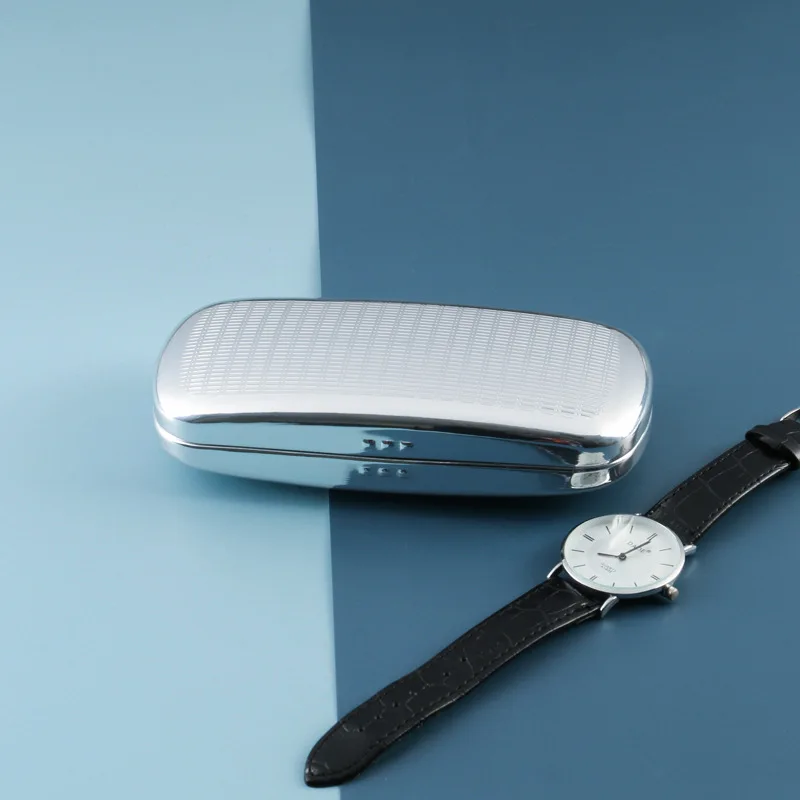 luxury sunglasses box aluminum light smooth embossed oxide glasses box case light pressure resistant sunglasses case