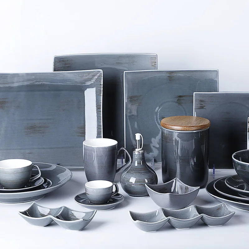 Modern Restaurant Dinnerware  Banquet Plate Dishes Wholesale Porcelain Crockery*