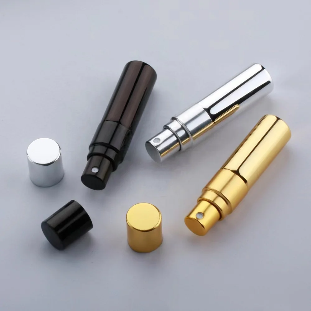 3ml 5ml 10ml Electroplated Gold Glass Perfume Spray Bottle Travel Mini Size Tester Sample Bottles