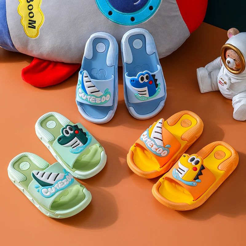 2021hot sell size24-35# animal shoes baby boy toddler  soft kids  non-slip PVC beach slippers