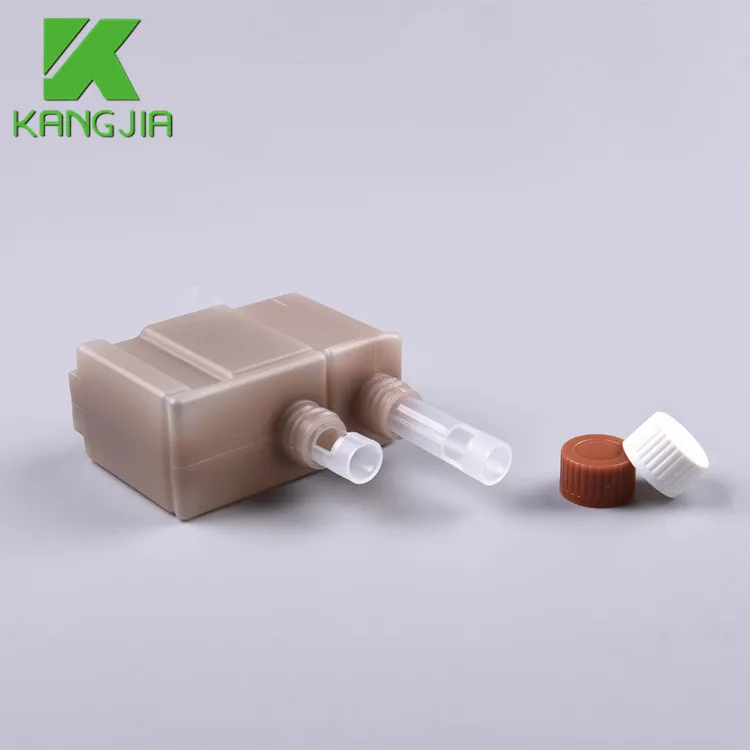 Chinese manufacturer 35/70ml Hitachi 008 combination reagent bottle built-in tube HDPE  Plastic Bottle used in Lab for Chemicals