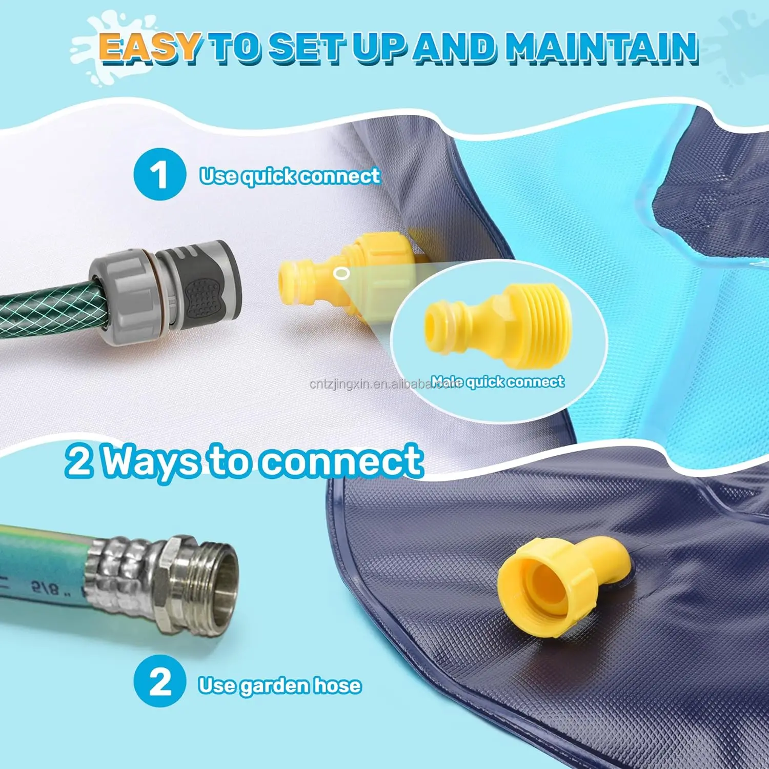 Factory Custom PVC Dog Square Splash Guard Anti Slip Sprinkler For Children 4-8 Years Old 1-3 Years Toddler Water Toys