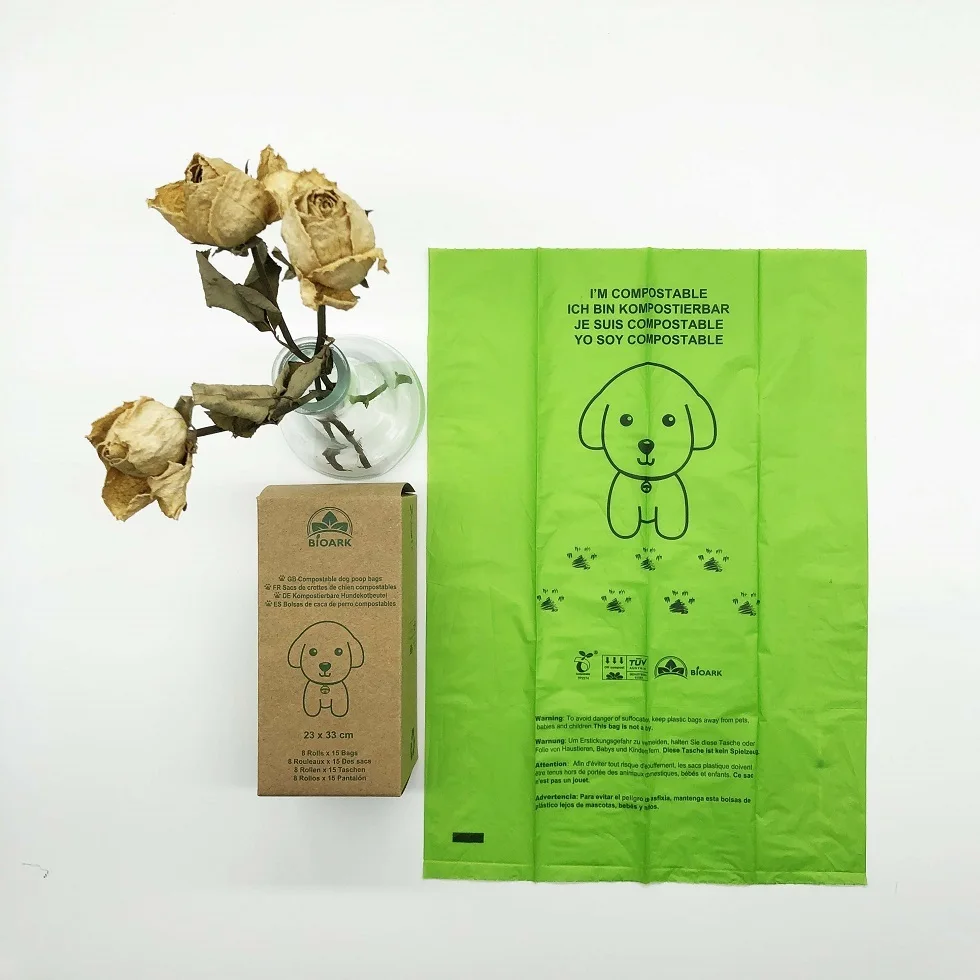 Cornstarch Plant Based Eco Friendly Doggy Poop Bag Biodegradable Dog Poo Bags