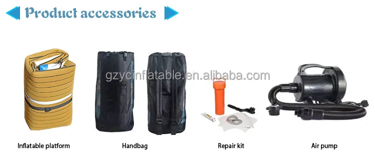 Water inflatable trampoline float