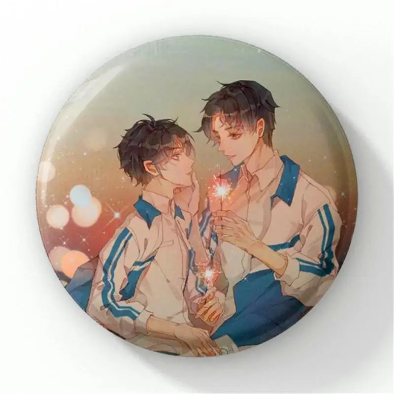 Custom Pin Button Badge Tinplate Glitter Holographic Badge Metal Tin Badge Buttons