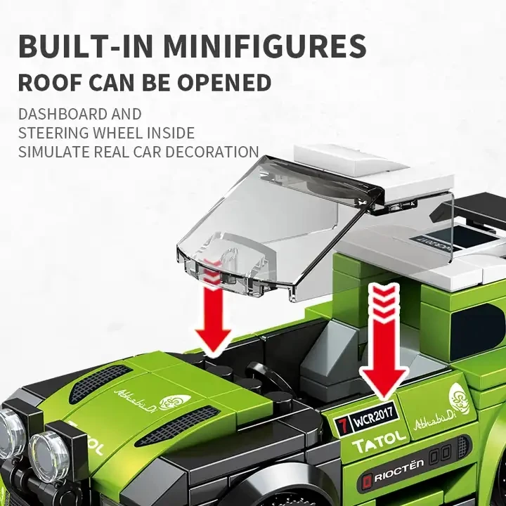 SEMBO BLOCK Famous Vehicle mini Car Bricks toys 4Pcs/Boxs Educational plastic assembling building block 607113-607116