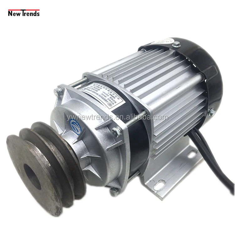 BM1418ZXF 350W 48V  Double Pulley Belt Drive DC Brushless Motor For Electric Tricycle Equipment Modification