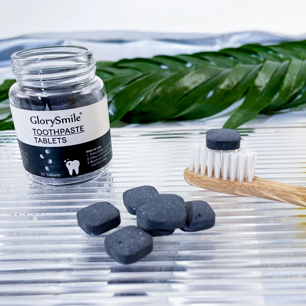 Wholesale Nano Hydroxyapatite Toothpaste Tablets Zero Waste Charcoal Toothpaste Tabs for Travel