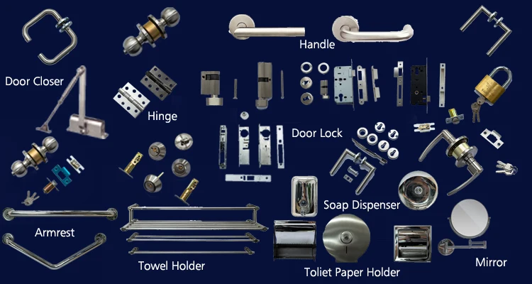 Door Control System Accessories Stainless Steel Rubber Door Stop Wedge