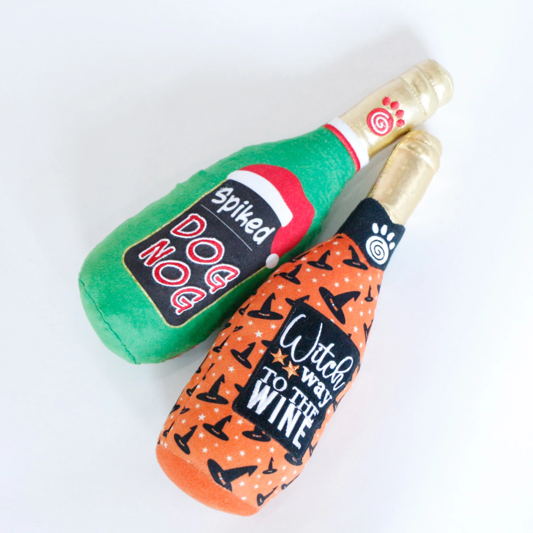 U-PETS Celebrate Halloween beer bottle stuffed dog toys